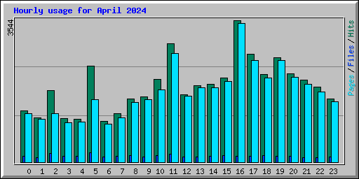 Hourly usage for April 2024