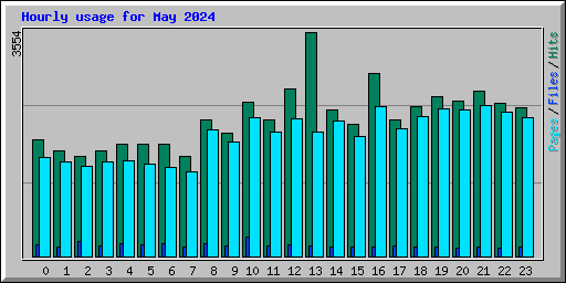 Hourly usage for May 2024