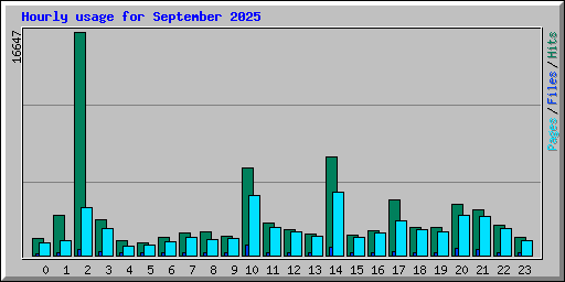 Hourly usage for September 2025