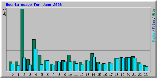 Hourly usage for June 2026