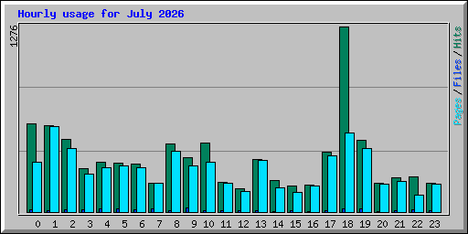 Hourly usage for July 2026