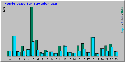 Hourly usage for September 2026